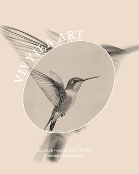 VIYYIEA hummingbird canvas adds bedroom charm and elegance