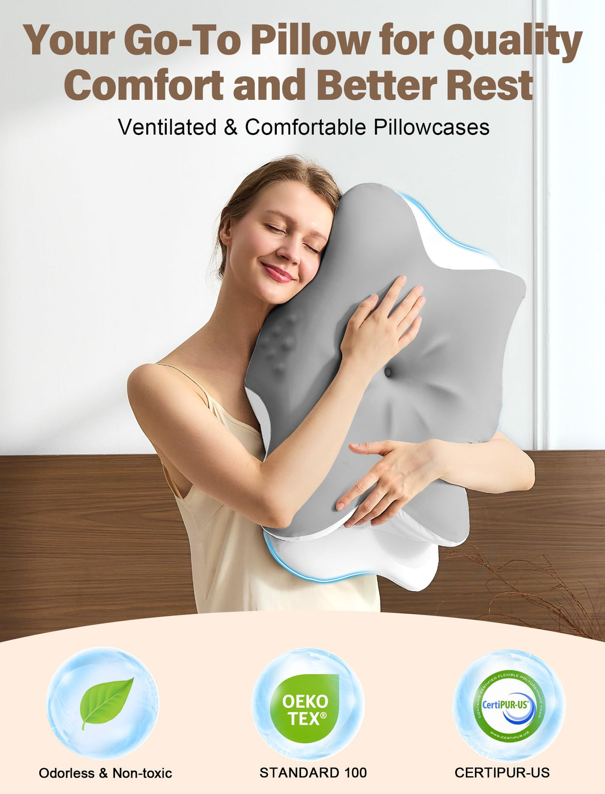 VJASD pillow maintains shape for consistent neck alignment over time.