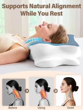 VJASD memory foam core provides durable, responsive support for side and back sleepers