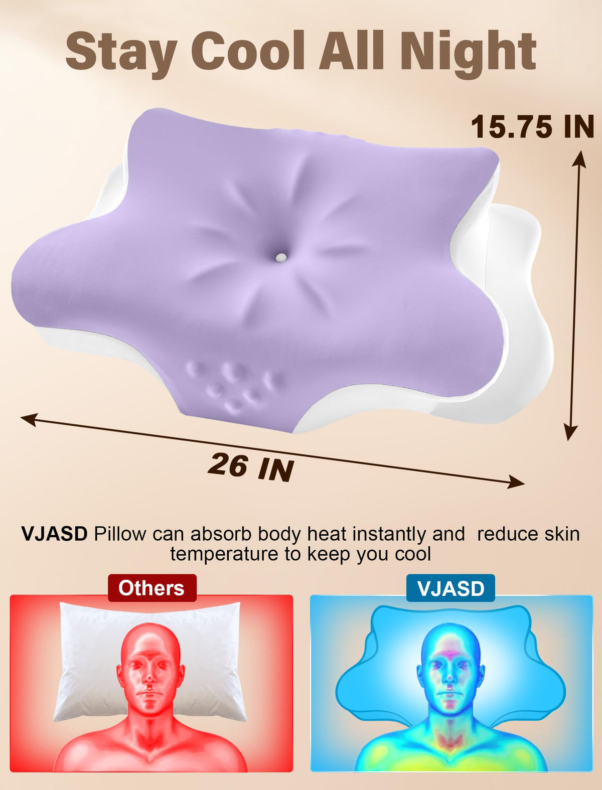 VJASD removable cover is machine washable for easy cleaning.