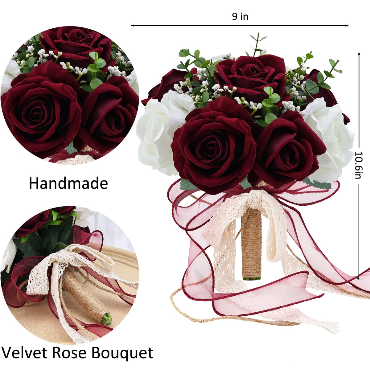 Vkkperp bouquet with gypsophila and eucalyptus accents for romance.