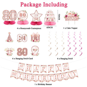 Vlipoeasn 80th balloon set adds festive numeral charm to celebrations.