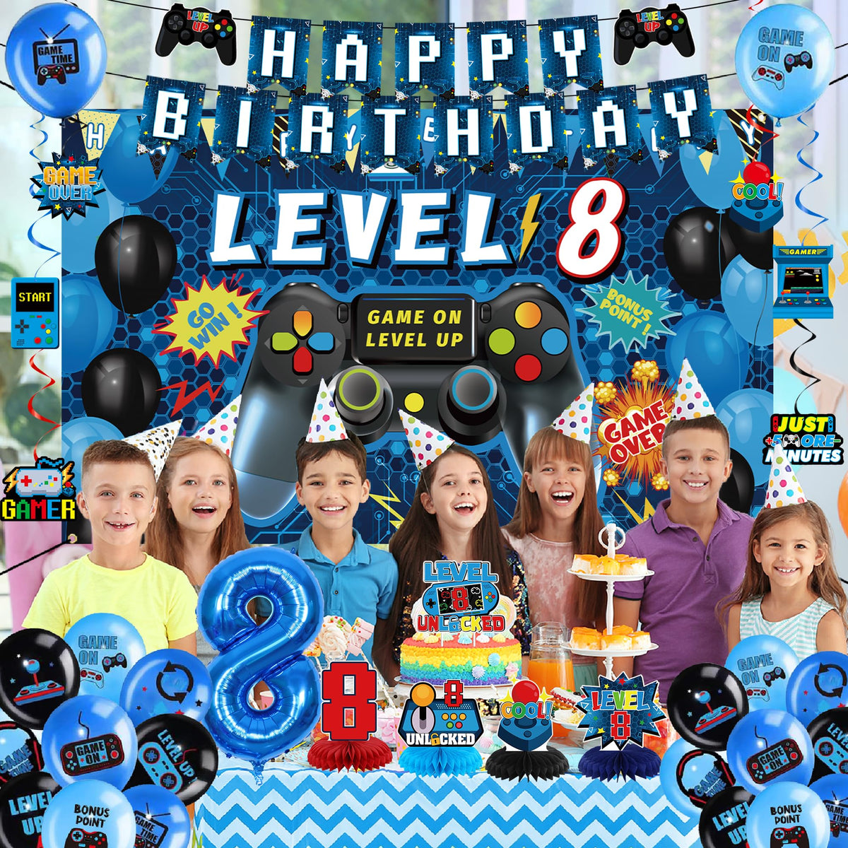 Vlipoeasn blue latex balloons pack creates vibrant decorations