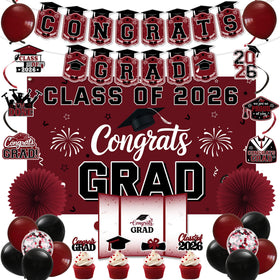 Vlipoeasn burgundy 2026 backdrop for striking graduation photos
