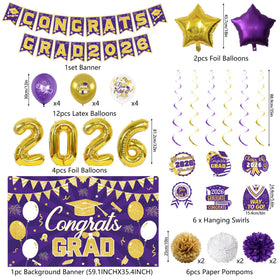 Vlipoeasn congrats grad 2026 banner enhances the ceremony vibe