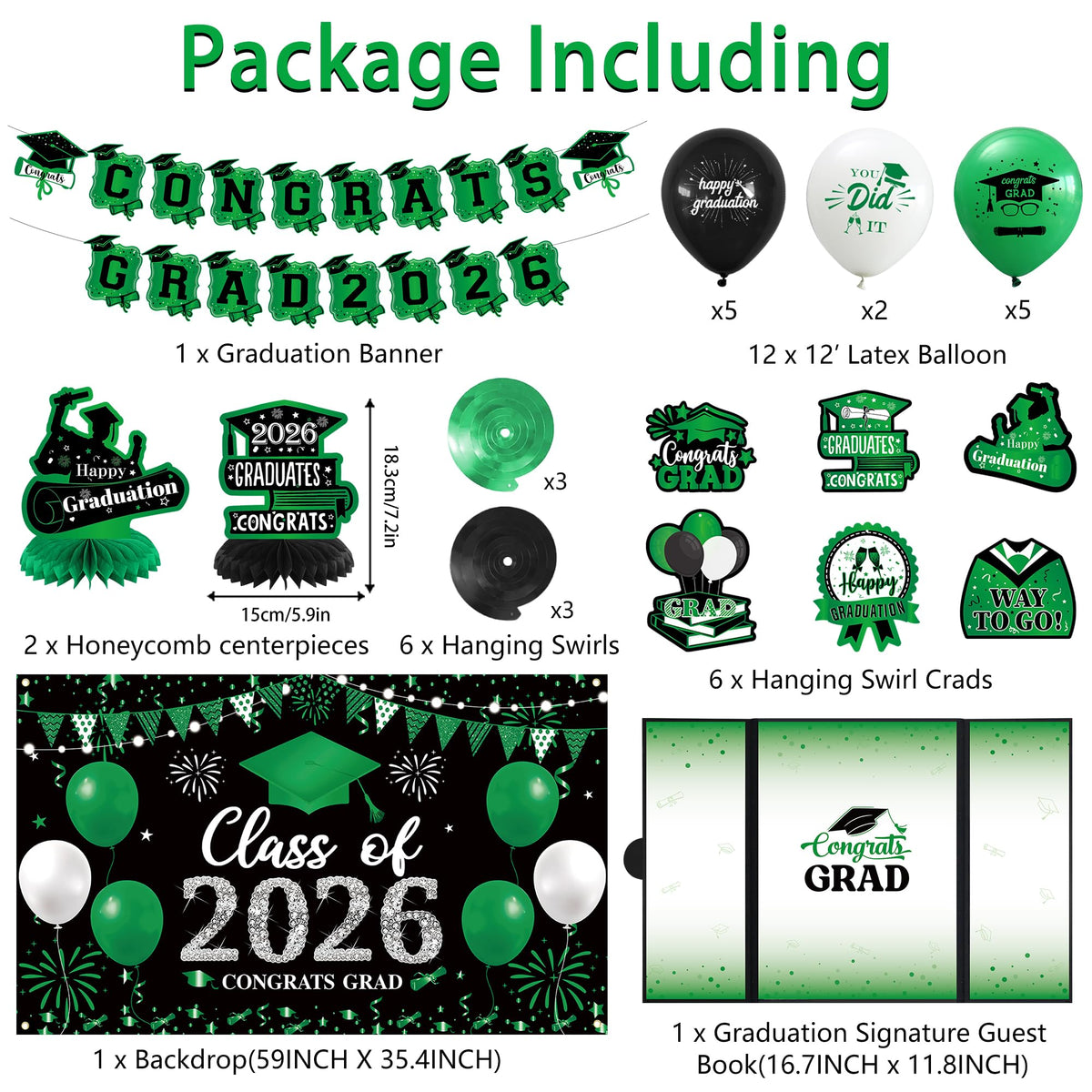 Vlipoeasn congrats grad 2026 banner adds celebratory headline for photos
