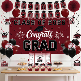 Vlipoeasn graduation decor set for versatile party styling