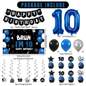 Vlipoeasn happy birthday banner black blue serves as a bold focal point.