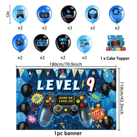 Vlipoeasn level 9 cake topper marks birthday milestone.