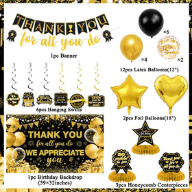 Vlipoeasn foil balloons add shine to appreciation parties and photos.
