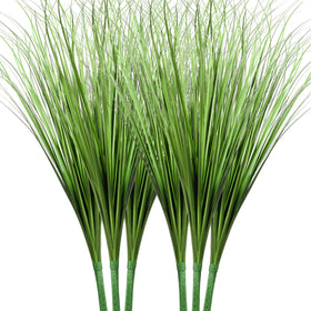 Vlorart 33-inch artificial onion tall grass enhances a tall focal point.