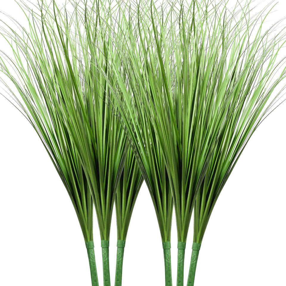 Vlorart 33-inch artificial onion tall grass enhances a tall focal point.