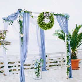Wedding decor idea using Vlorart wreath for celebration.