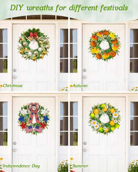 Vlorart wreath can transform into a Christmas wreath with red bow.