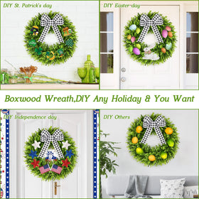 Wreath hanging on wall enhances cozy interior decor.