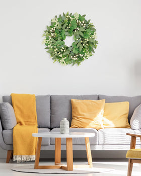 Vlorart wreath packaged in a sturdy box to protect during shipping.