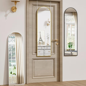 Vlush mirror includes easy-install hardware for quick placement.