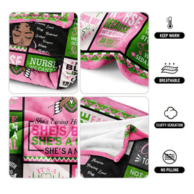 VMASUEY Black nurse cozy blanket perfect for home downtime.