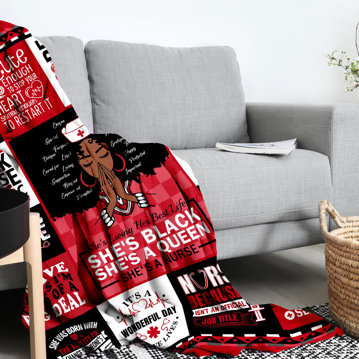 VMASUEY folded nurse blanket, ready as a thoughtful gift for nurses