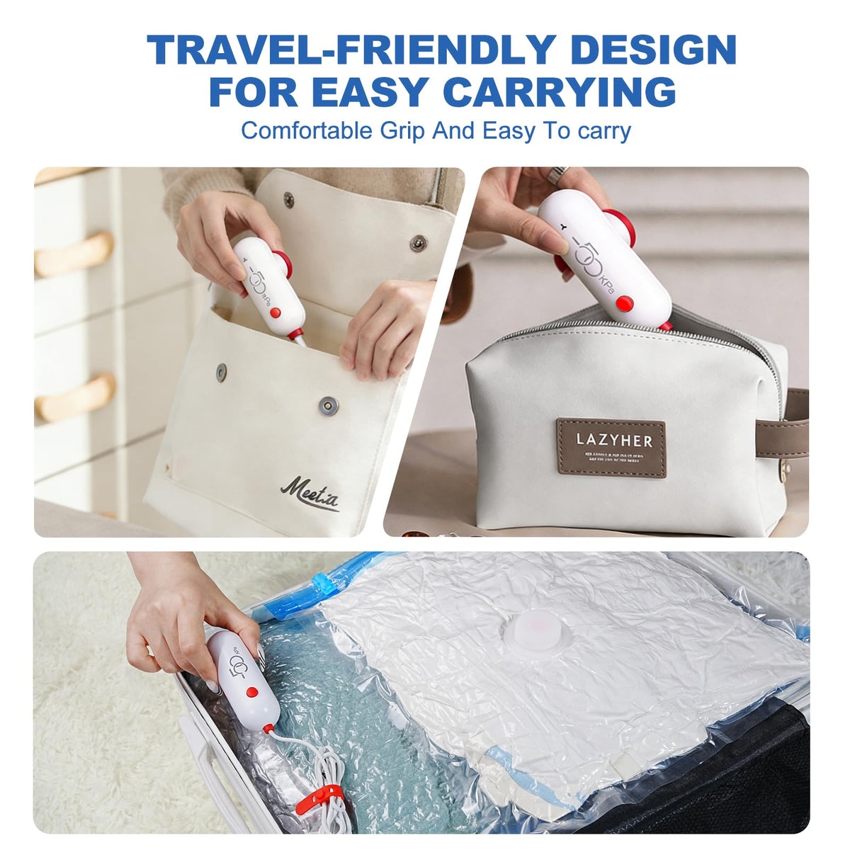 VMstr travel-ready bags in luggage maximize packing capacity