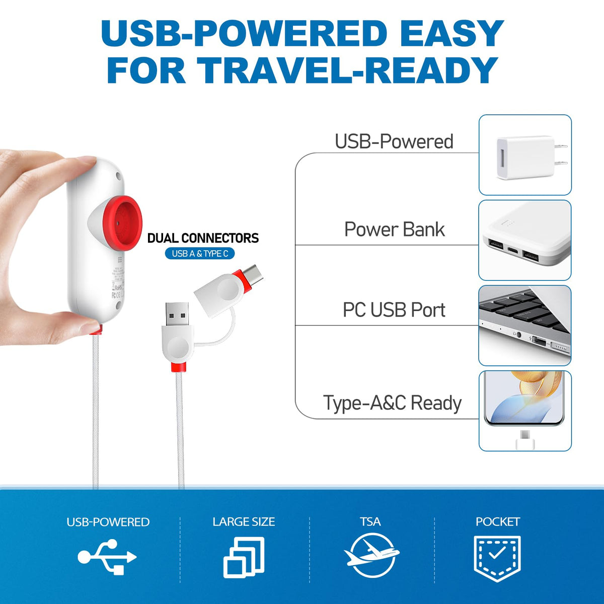 VMstr USB pump in action for quick on-the-go compression