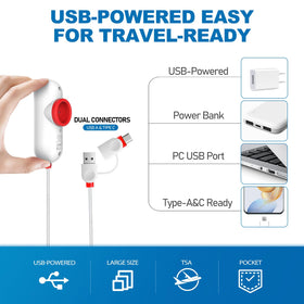 VMstr USB pump in action for quick on-the-go compression