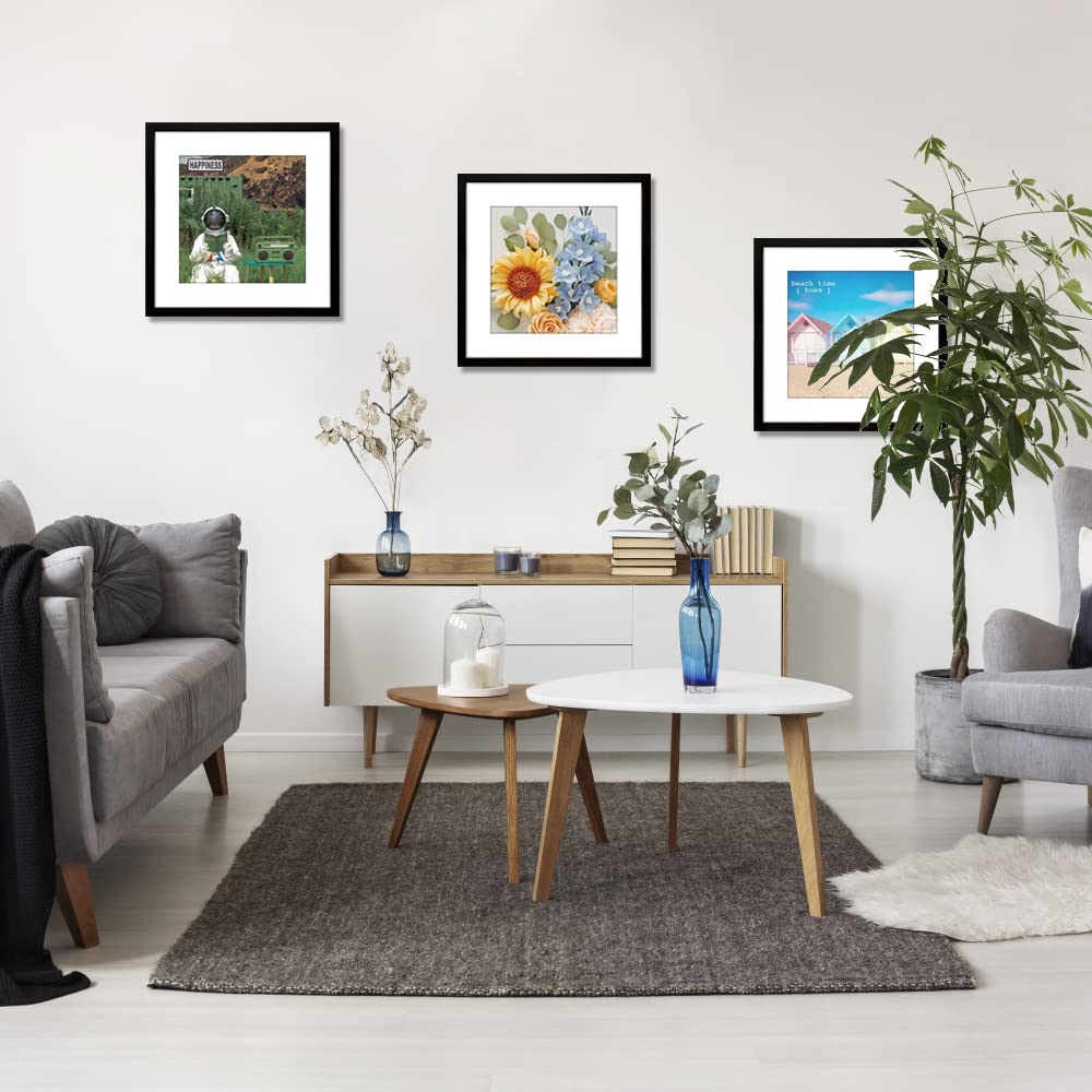 VNVNK 15x15 frame with HD acrylic cover protects photos while keeping clarity.