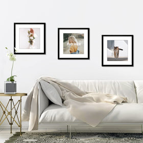 VNVNK 15x15 frame with hanging hardware enables versatile vertical or horizontal wall mounting.