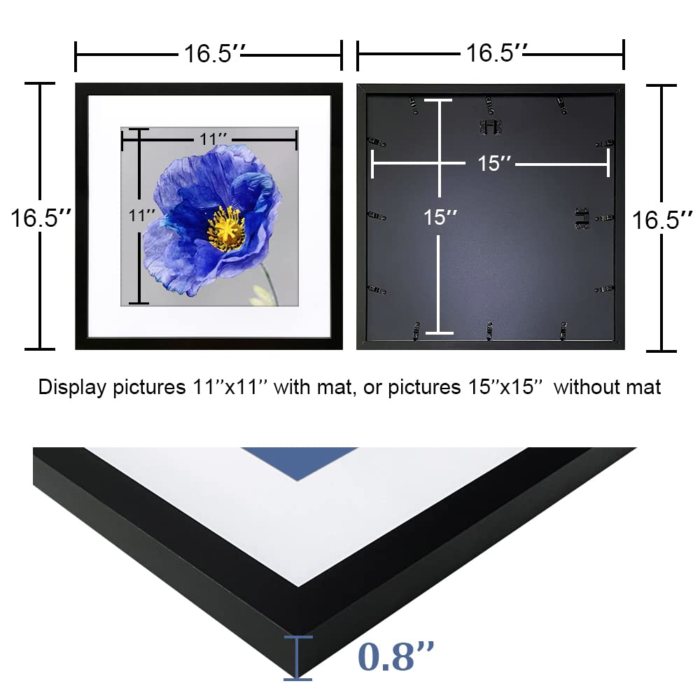 VNVNK 15x15 frame supports horizontal display for wide posters.