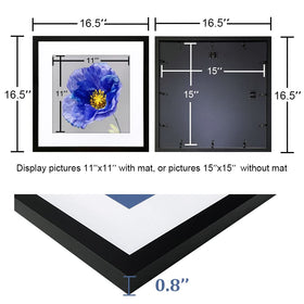 VNVNK 15x15 frame supports horizontal display for wide posters.