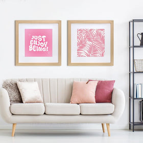 VNVNK poster frame accommodates 17x17 without mat or 13x13 with mat.