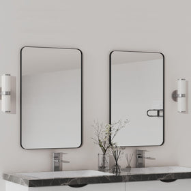 VocalStar 16 x 24 inch frame over vanity creates generous reflective space.