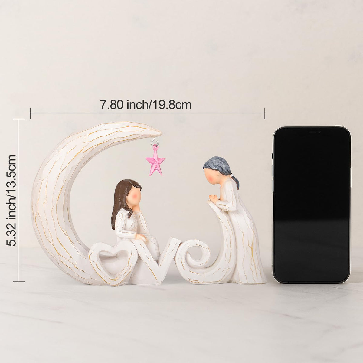VOFSTAND heartwarming mother-daughter connection statue enhances home decor.