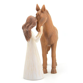 Vofstand Horse Angel sculpture adds a comforting memorial touch on a shelf