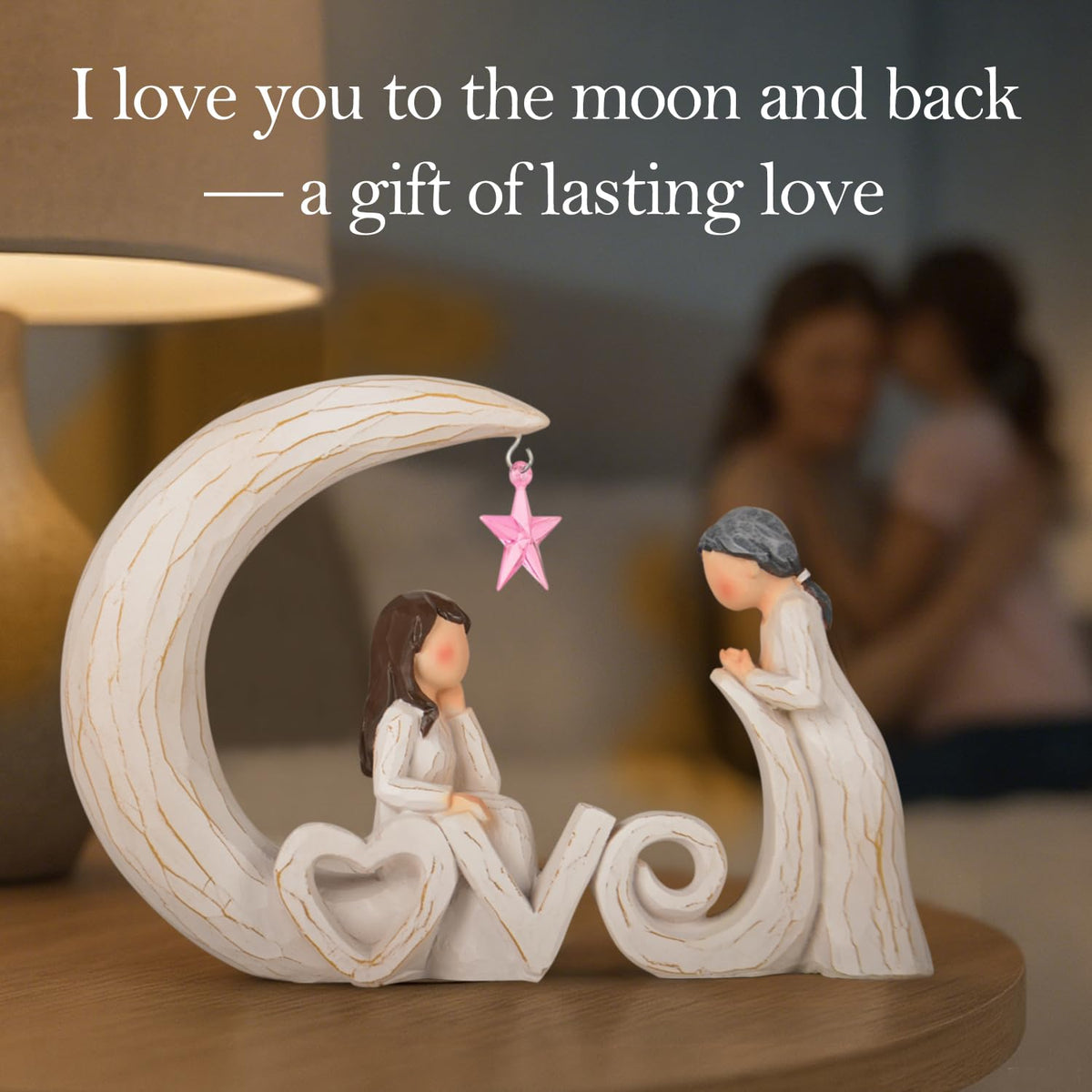 VOFSTAND moon-back engraving statue, a daily reminder of love and warmth.