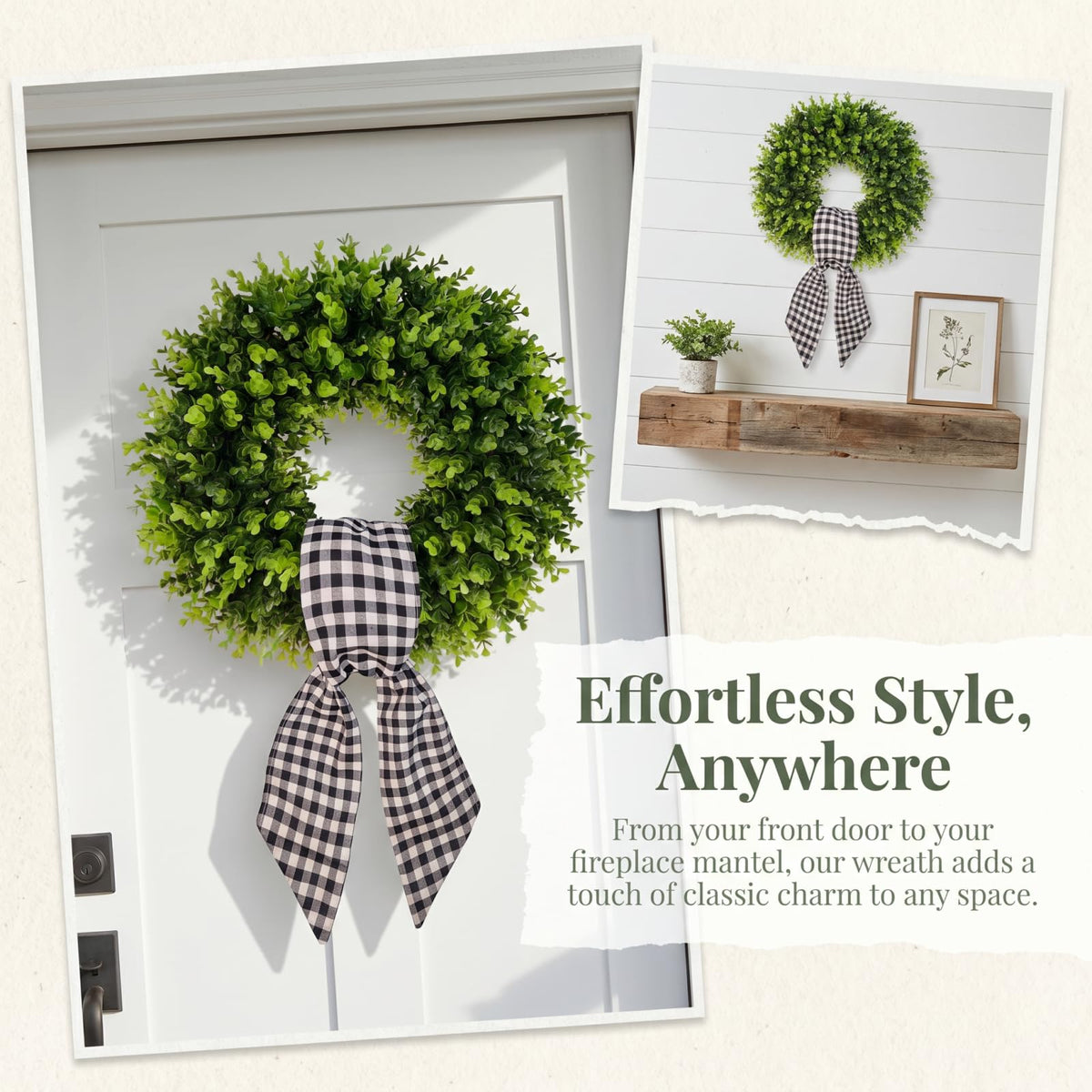 Vofuly boxwood wreath stored easily thanks to its folding design.