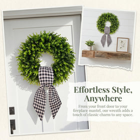 Vofuly boxwood wreath stored easily thanks to its folding design.