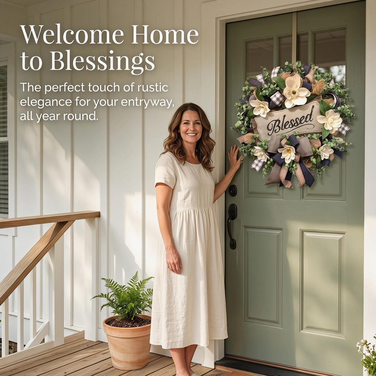 Vofuly housewarming gift wreath offers thoughtful seasonal welcome.