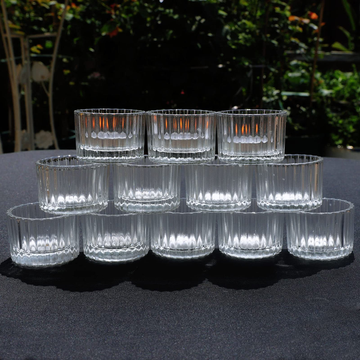 VOHO outdoor tealight holder creates warm glow for patios and balconies.
