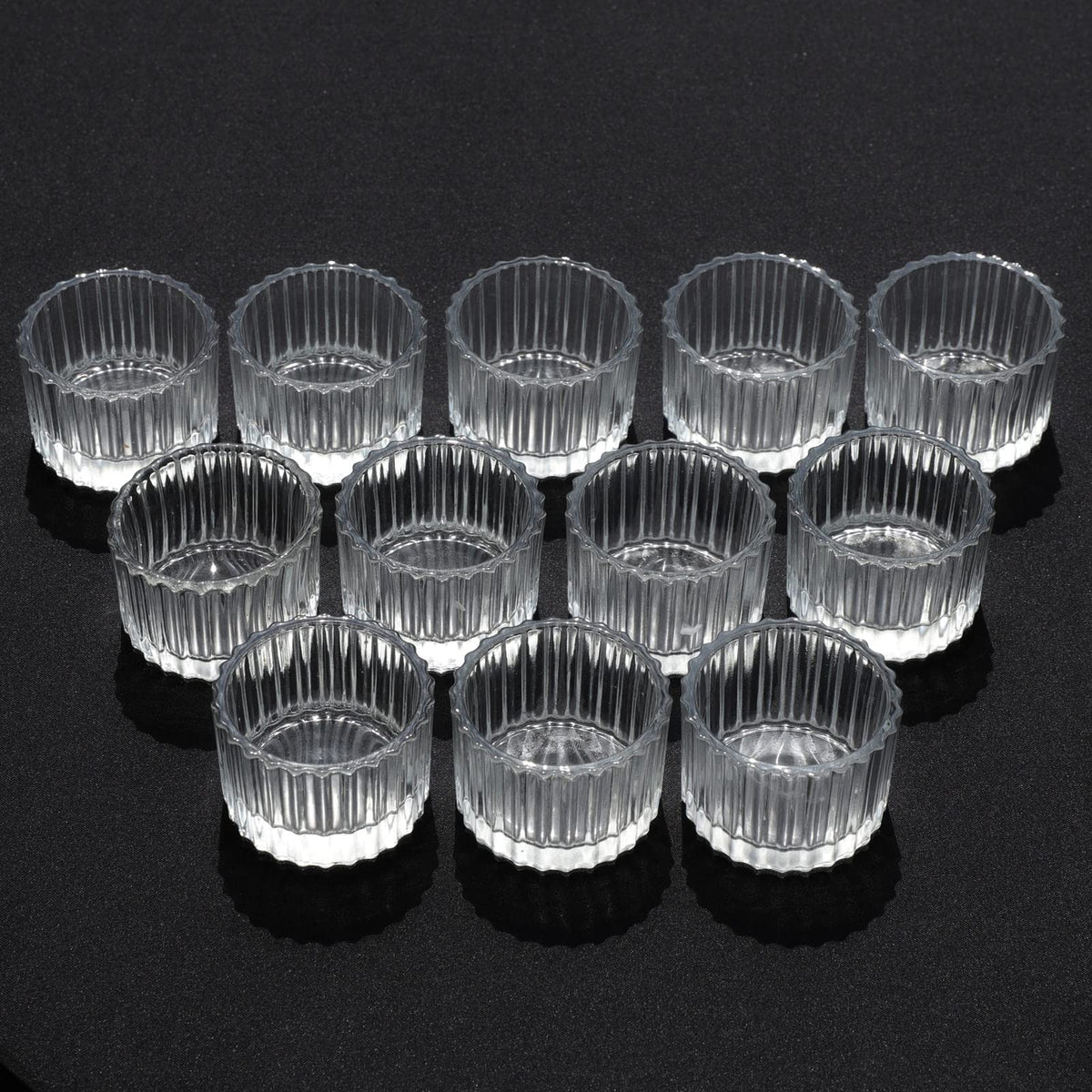 VOHO clear tealight holder with heavy thick glass offers lasting daily use.