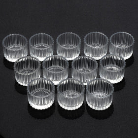 VOHO clear tealight holder with heavy thick glass offers lasting daily use.