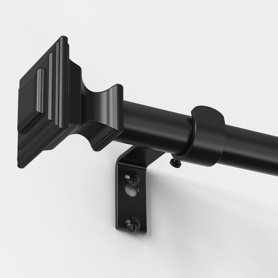 VOIIY curtain rod heavy-duty assembly supports thick drapes with stable hold