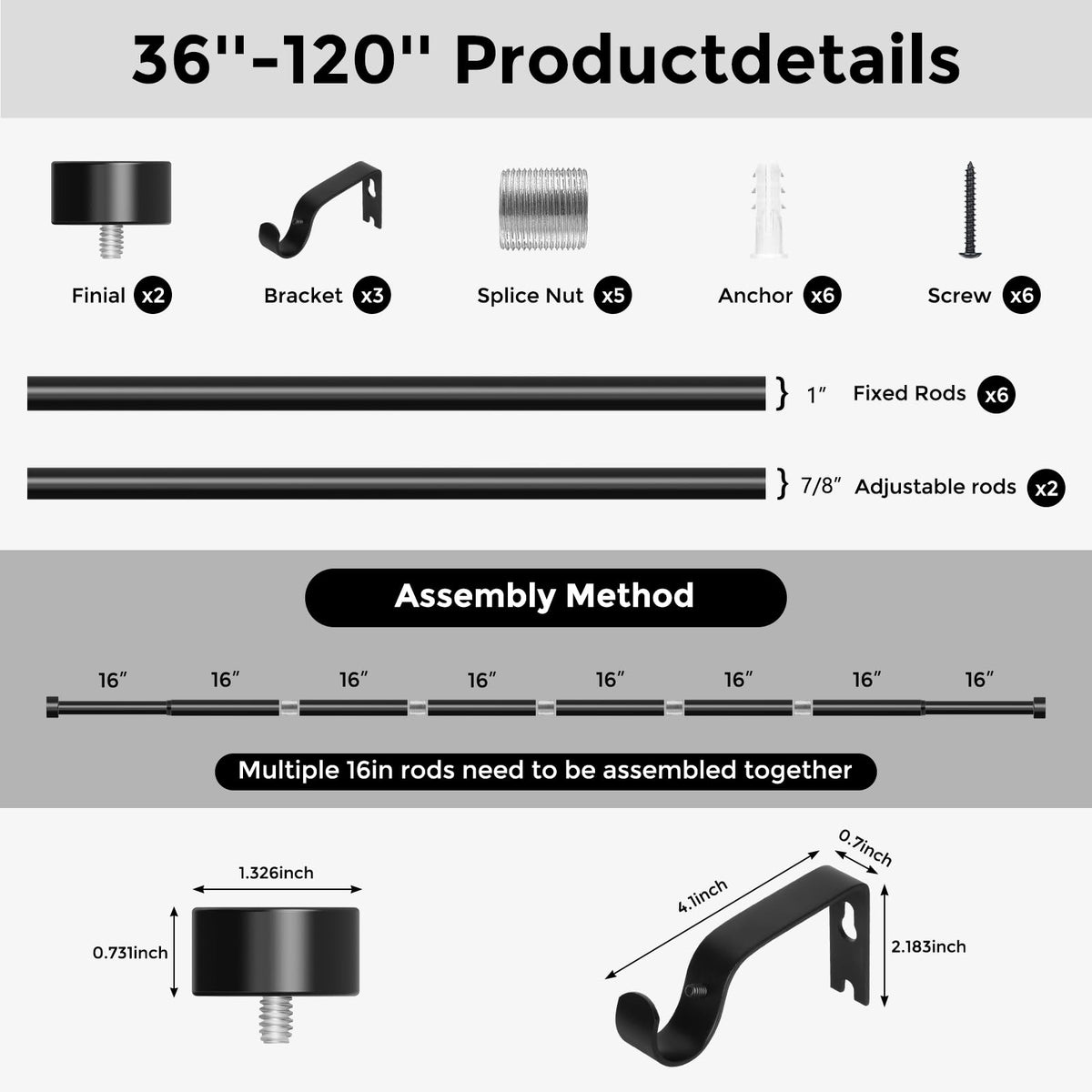 VOIIY easy installation kit helps quick setup of your curtains