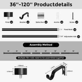 VOIIY easy installation kit helps quick setup of your curtains