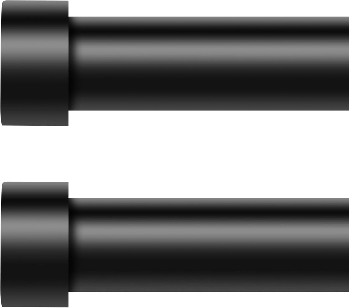 VOIIY curtain rods with end caps offer a clean finish and added stability.