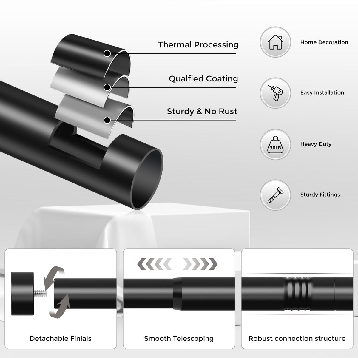 VOIIY included brackets simplify mounting across multiple windows.