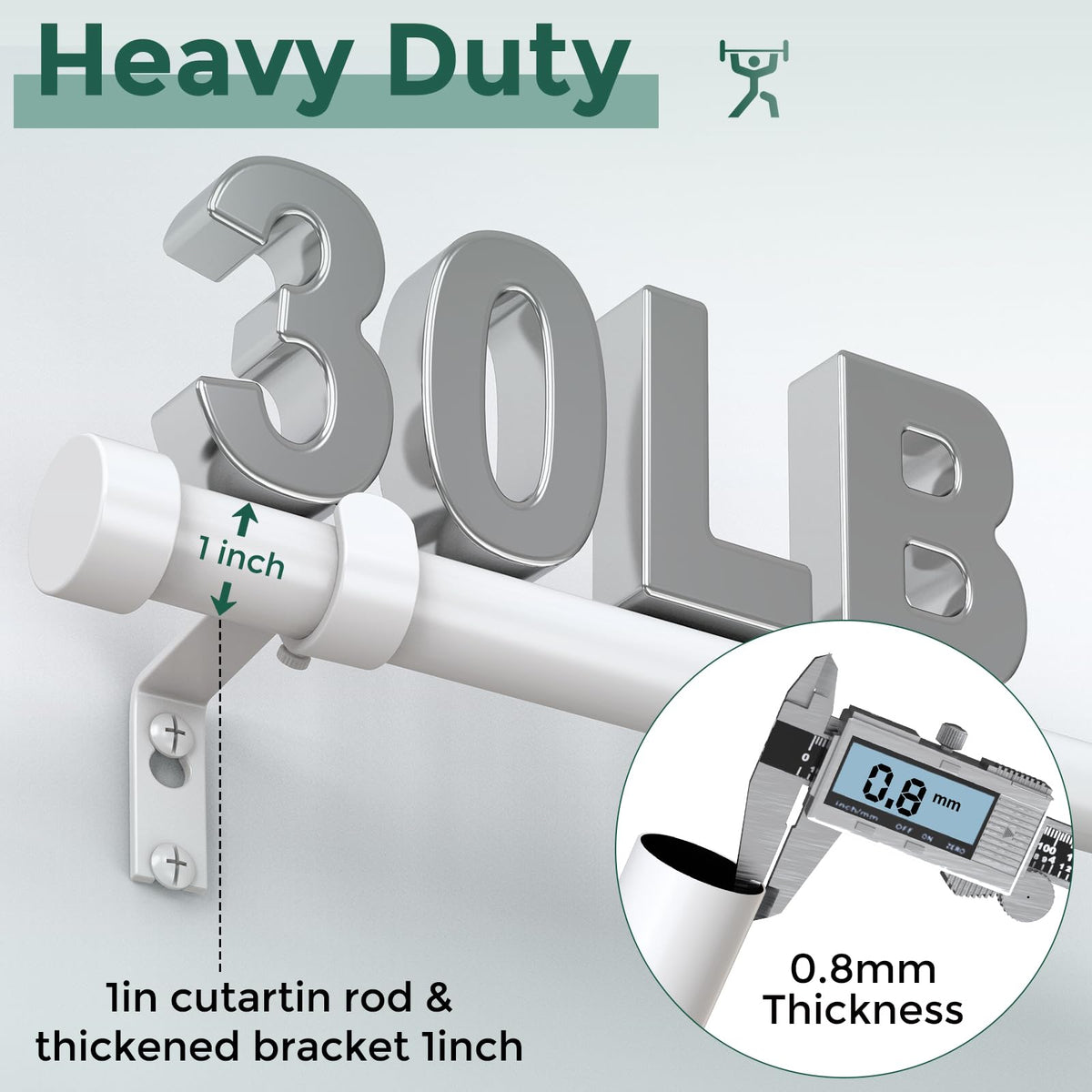 VOIIY adjustable rod sections assembled for flexible window fit