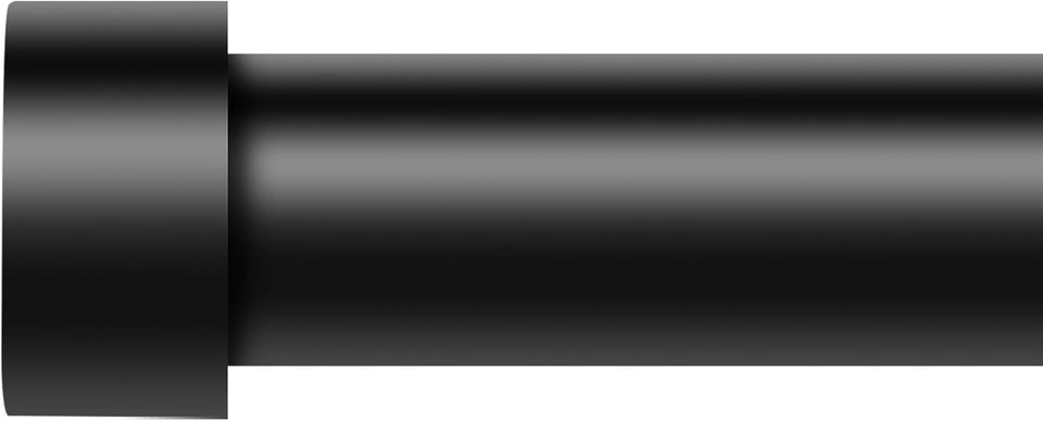 VOIIY curtain rod in black with 1-inch diameter for durable drapes that stay steady