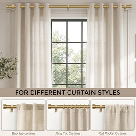 VOIIY easy-install curtain rod kit with hardware included for fast setup.