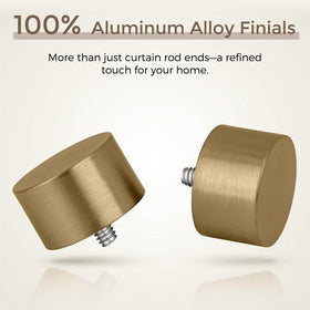 VOIIY heavy-duty brass curtain rod with 1 inch diameter supports sturdy drapes.